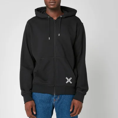 KENZO Men's Sport Full Zip Hooded Sweatshirt - Black