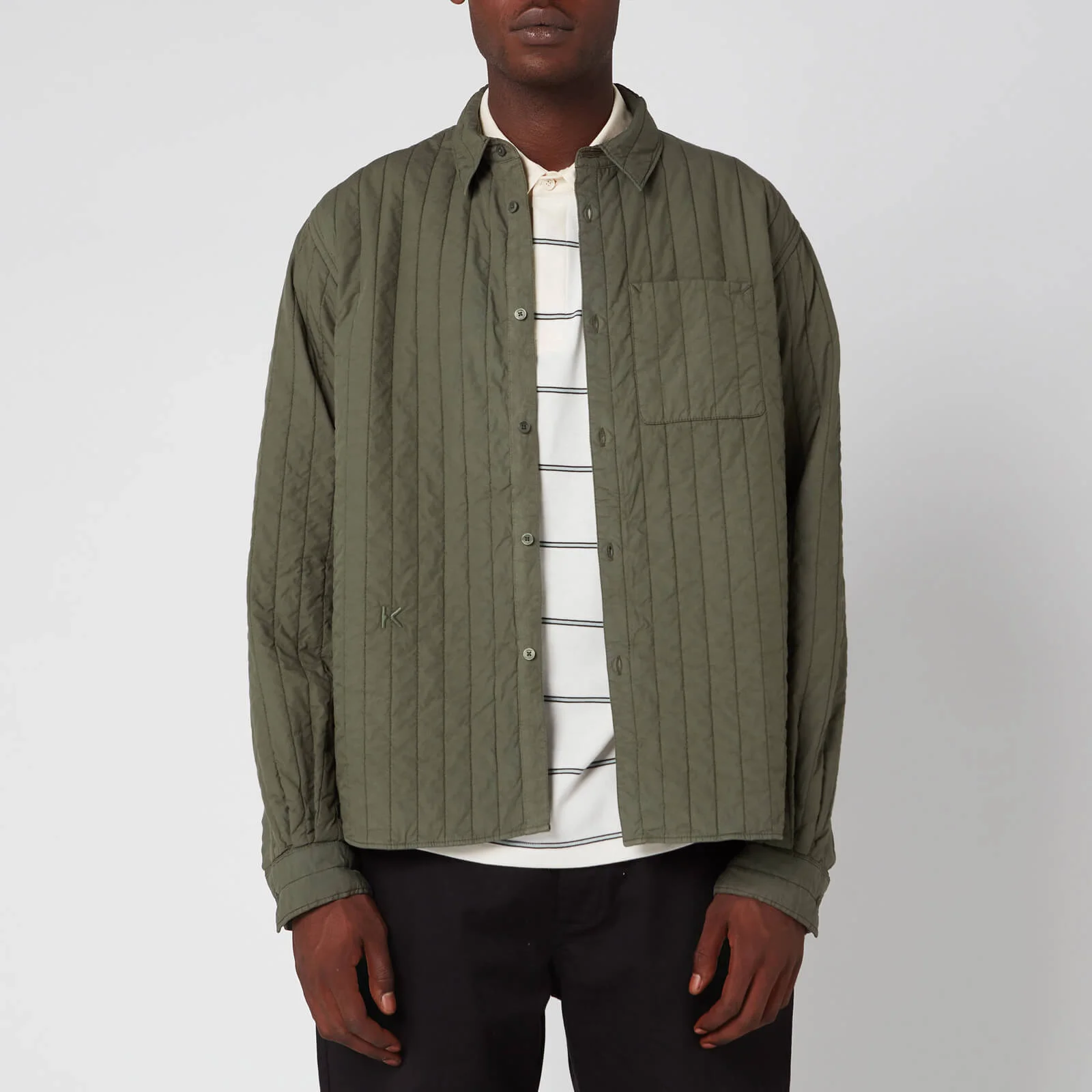 KENZO Men's Quilted Shirt - Fern Image 1