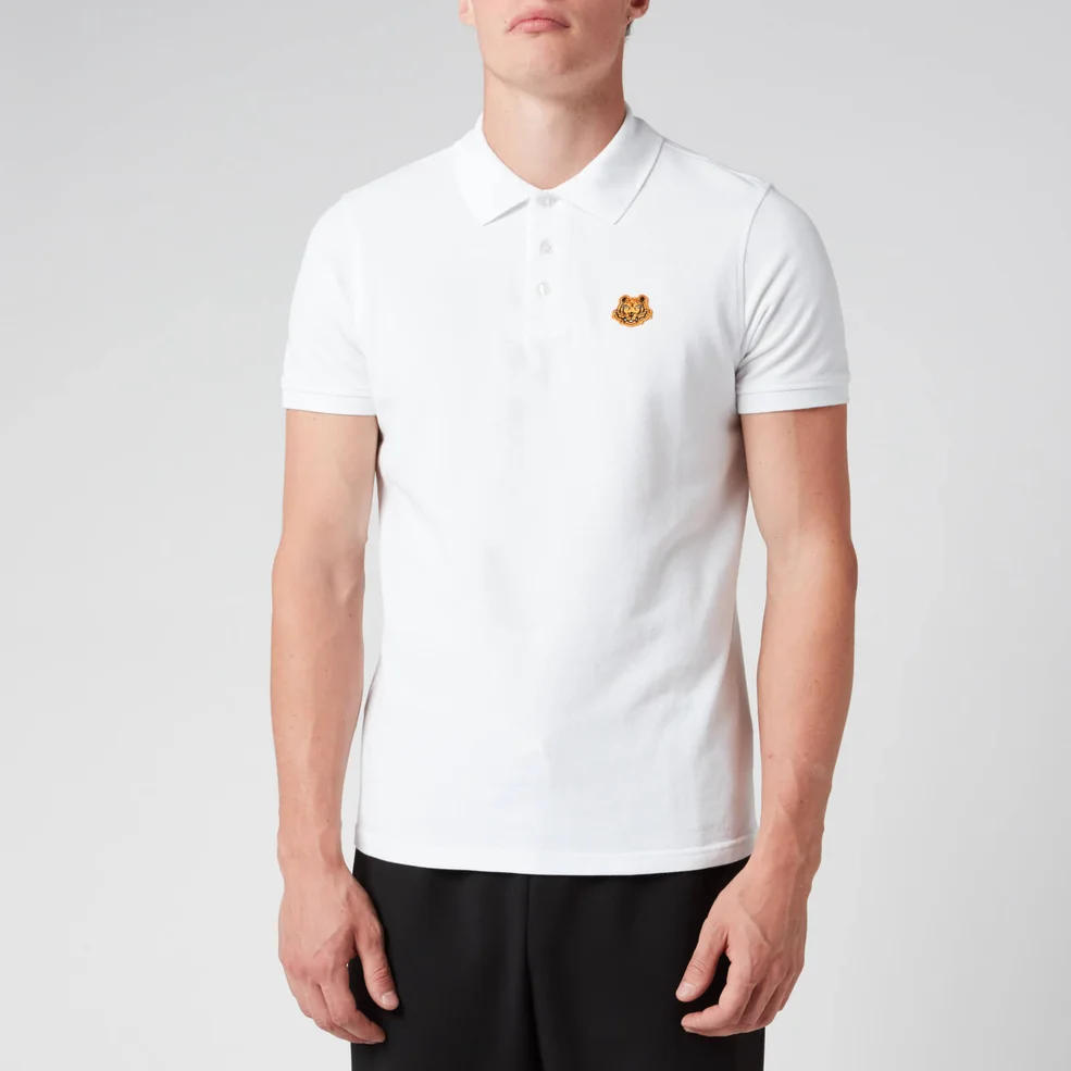 KENZO Men's Tiger Crest Polo Shirt - White Image 1
