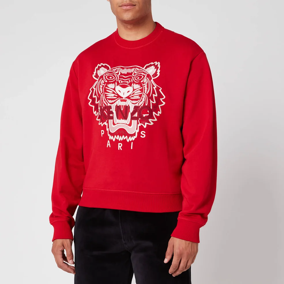 KENZO Men's Classic Tiger Sweatshirt - Cherry Image 1