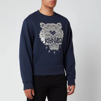 KENZO Men's Stitched Tiger Sweatshirt - Navy Blue