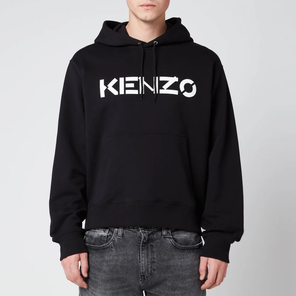 KENZO Men's Logo Classic Hooded Sweatshirt - Black Image 1