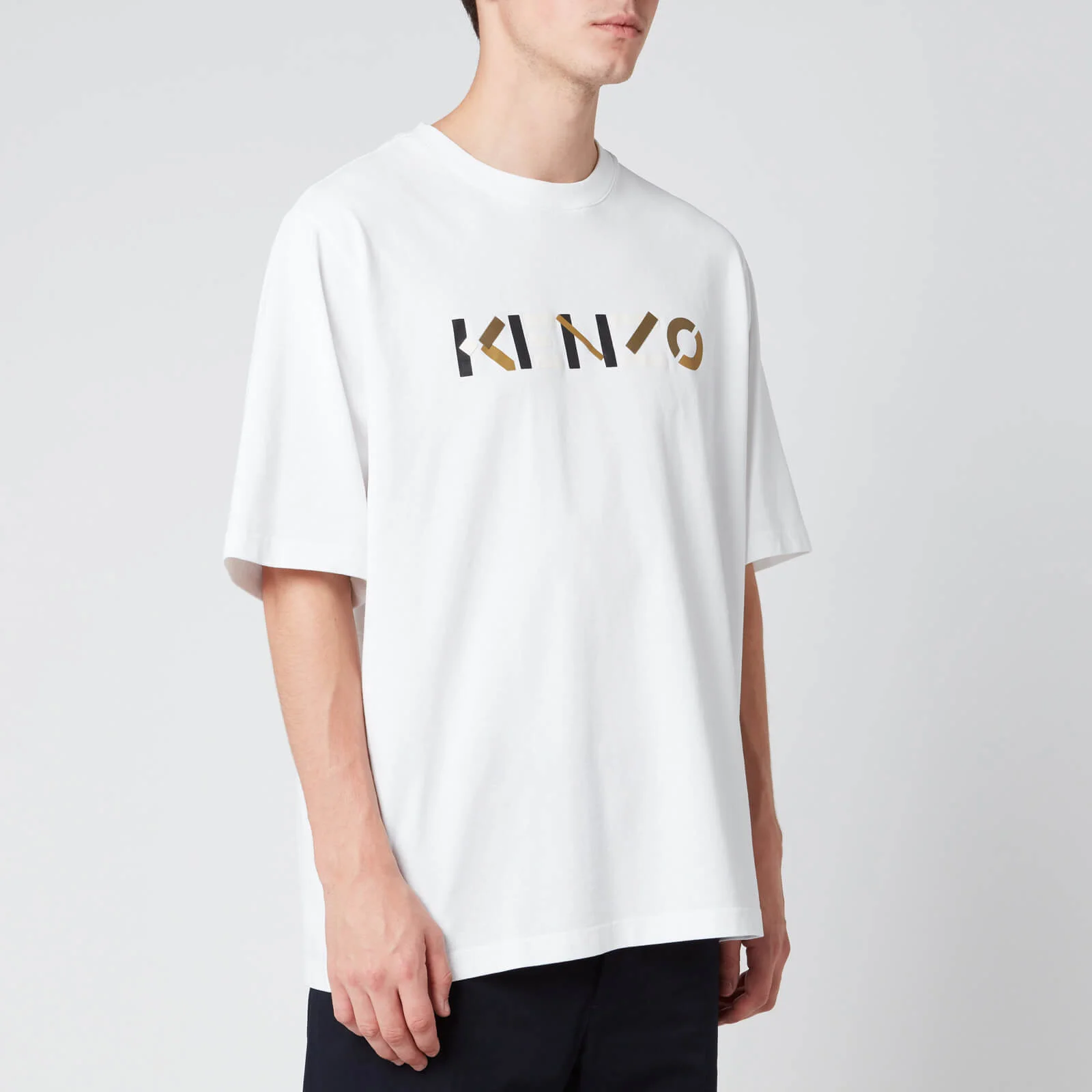 KENZO Men's Multicolour Logo T-Shirt - White Image 1