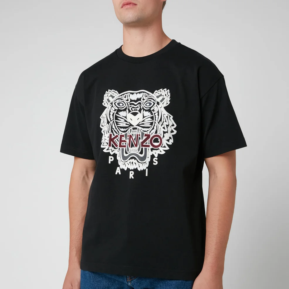 KENZO Men's Varsity Tiger T-Shirt - Black Image 1