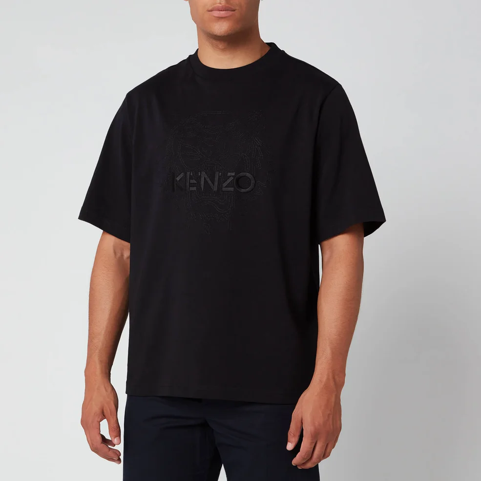 KENZO Men's Embossed Tiger T-Shirt - Black Image 1