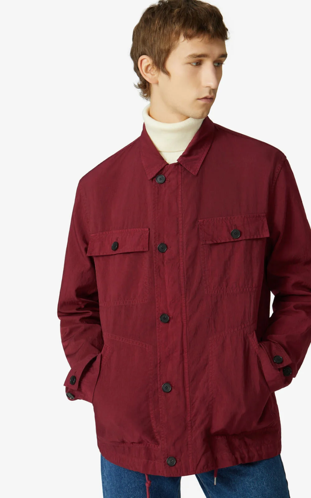 KENZO Men's Workwear Jacket - Magenta Image 1