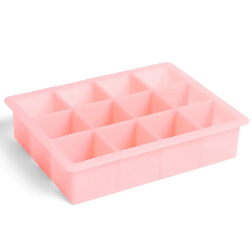 HAY Square Ice Cube Tray - Pink - XL Image 1
