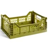 HAY Colour Crate - Olive - M - Image 1