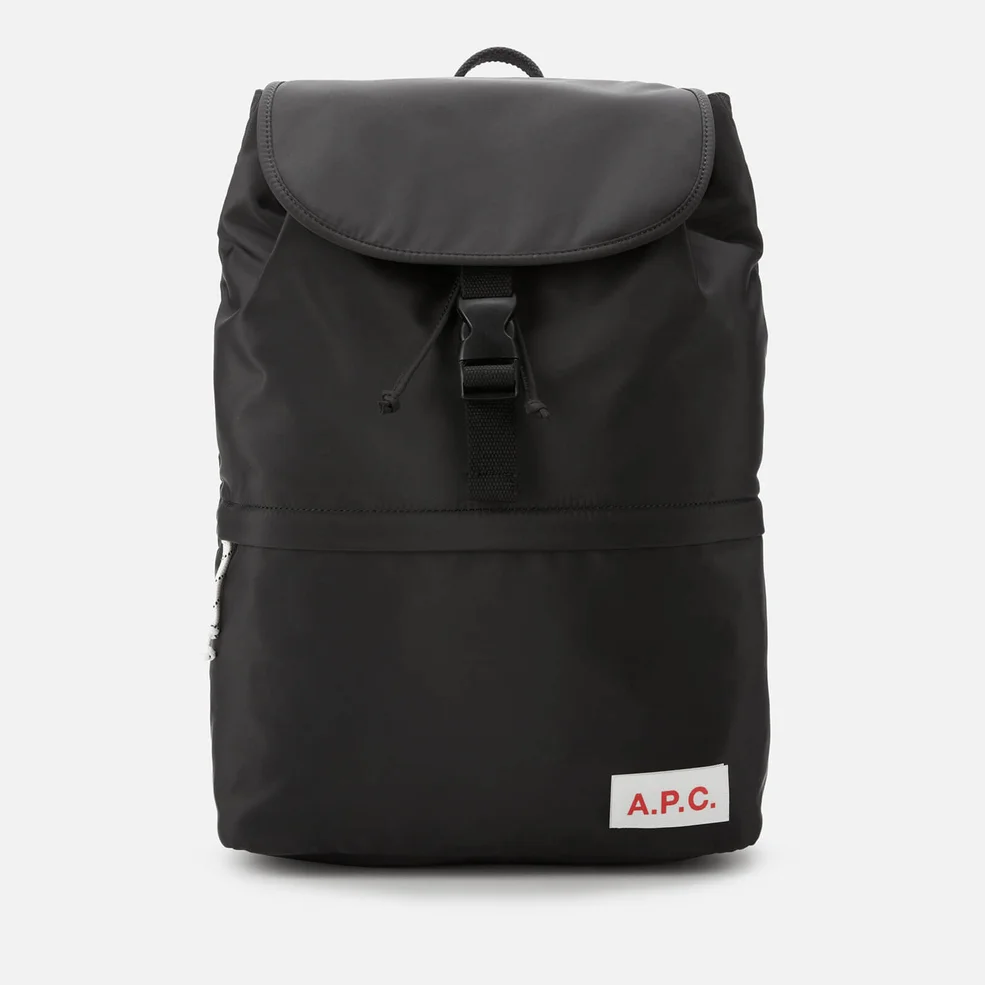 A.P.C. Men's Protection Snap Buckle Backpack - Black Image 1