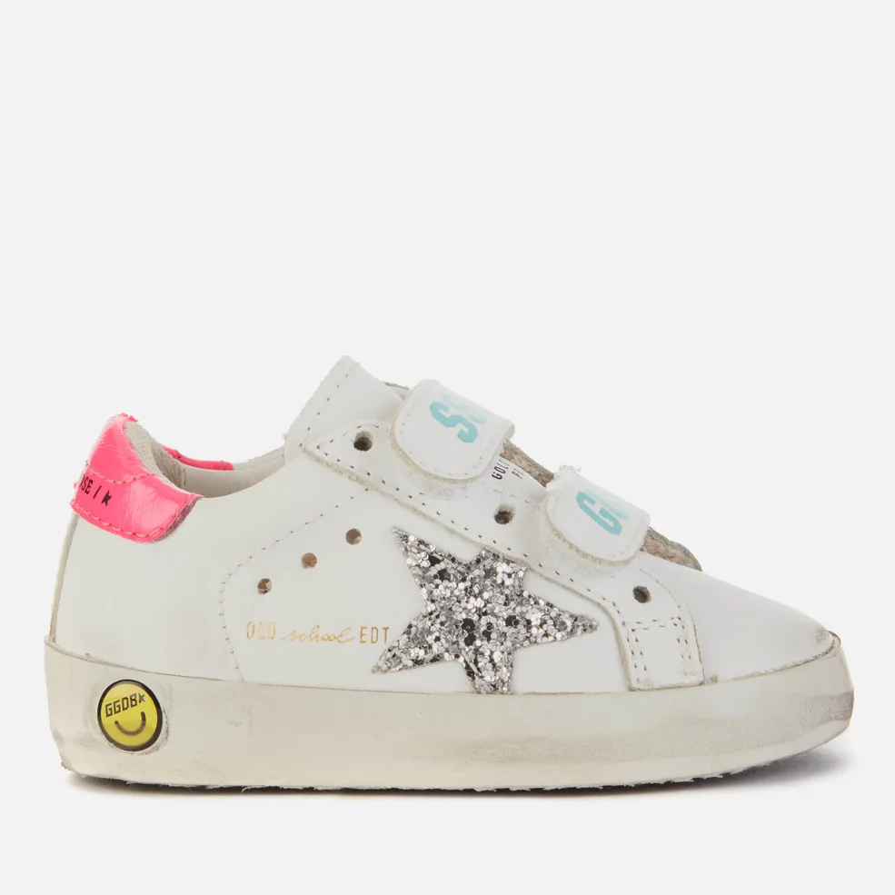 Golden Goose Toddlers' Old School Trainers - White/Silver/Fuchsia Image 1