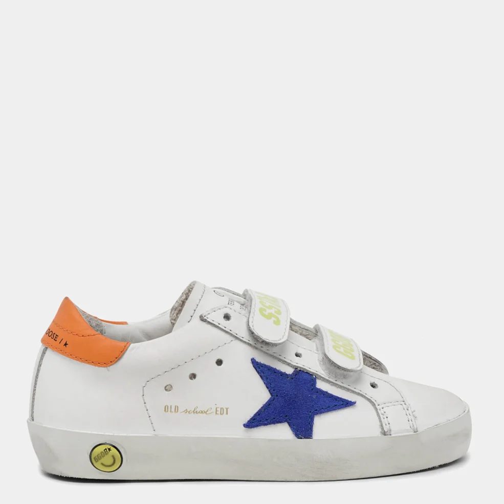 Golden Goose Toddlers' Old School Trainers - White/Bluette/Orange Image 1