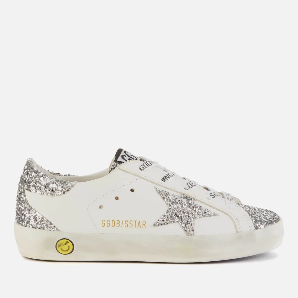 Golden Goose Kids' Superstar Trainers - White/Silver Image 1