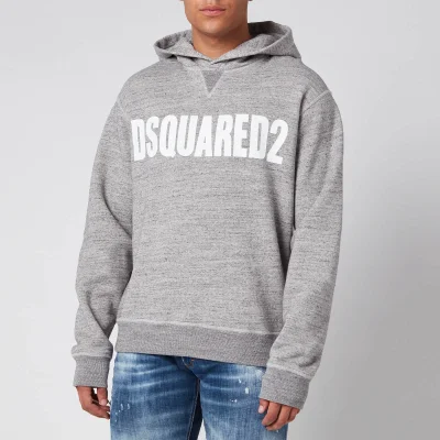 Dsquared2 Men's Cool Fit Logo Hoodie - Grey Melange/White