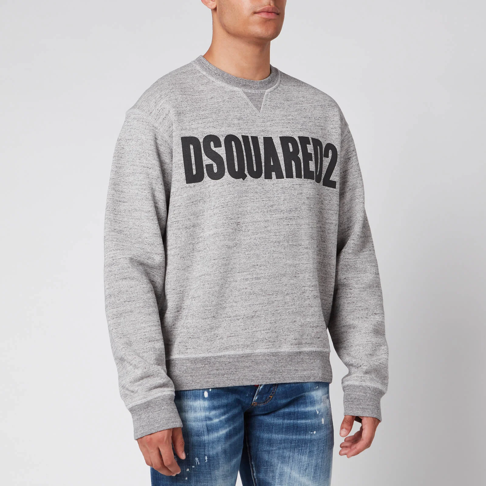 Dsquared2 Men's Cool Fit Logo Sweatshirt - Grey Melange/Black Image 1
