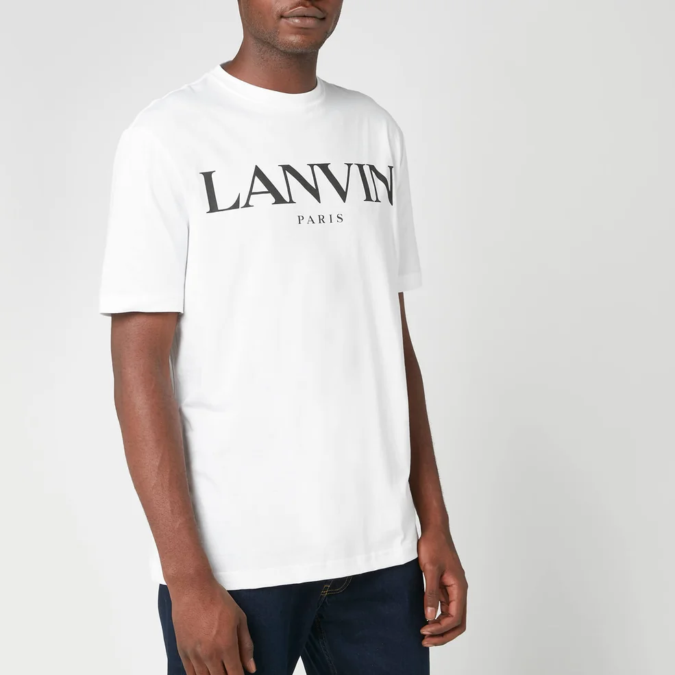 Lanvin Men's Chest Logo T-Shirt - White Image 1