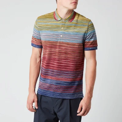 Missoni Men's Stripe Short Sleeve Polo Shirt - Multi