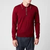 Missoni Men's Outline Detail Long Sleeve Polo Shirt - Red - Image 1