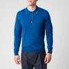 Missoni Men's Outline Detail Long Sleeve Polo Shirt - Classic Blue - Image 1