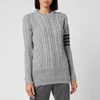 Thom Browne Women's Aran Cable Relaxed Crew Neck Sweatshirt - Light Grey - Image 1