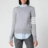 Thom Browne Women's Relaxed Fit Crew Neck Pullover - Light Grey - Image 1