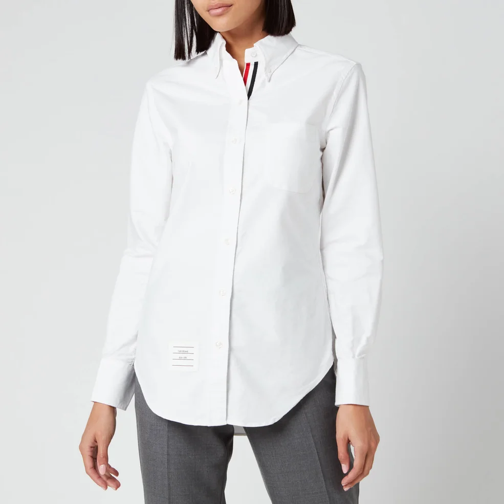 Thom Browne Women's Classic Long Sleeve Shirt - White Image 1