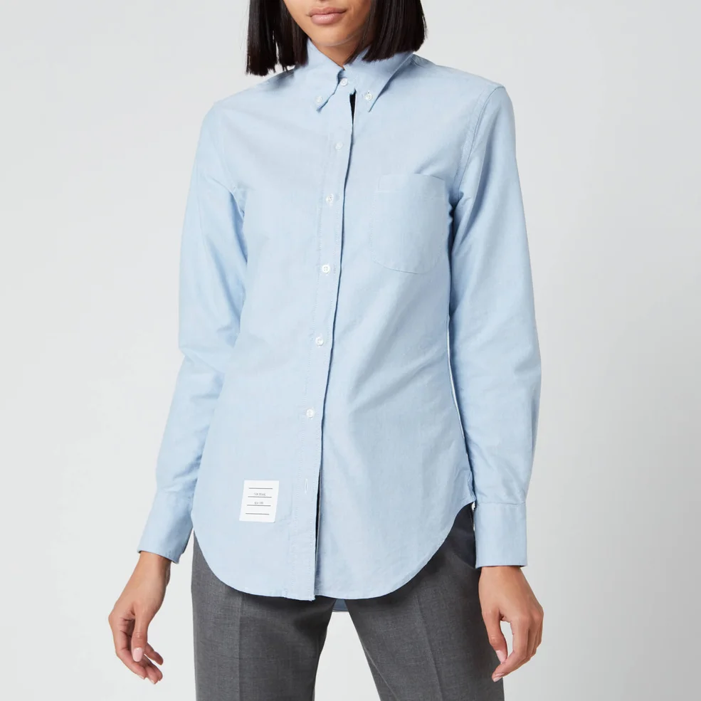 Thom Browne Women's Classic Long Sleeve Shirt - Light Blue Image 1