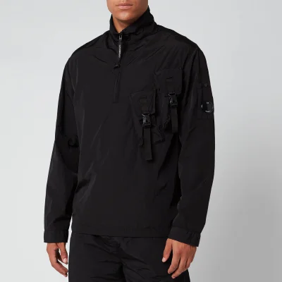 C.P. Company Men's Half Zip Chest Pocket Jacket - Black