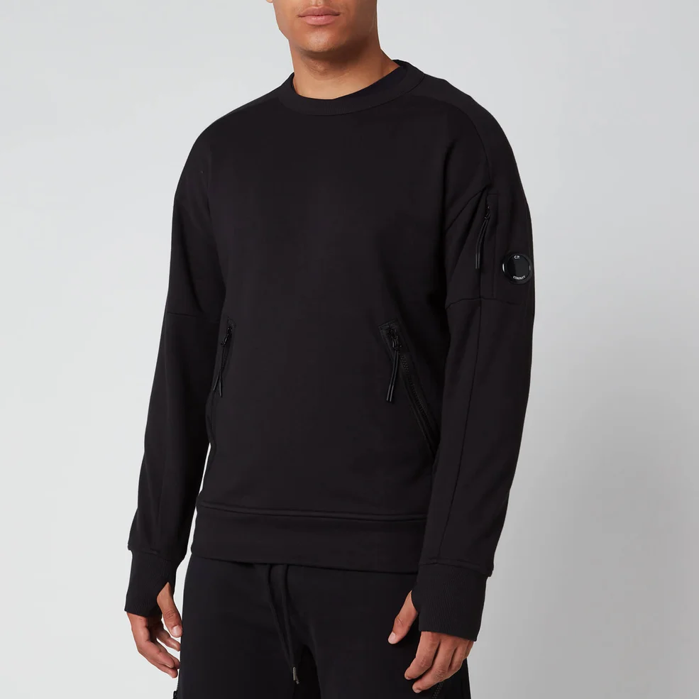 C.P. Company Men's Front Zip Pocket Sweatshirt - Black Image 1