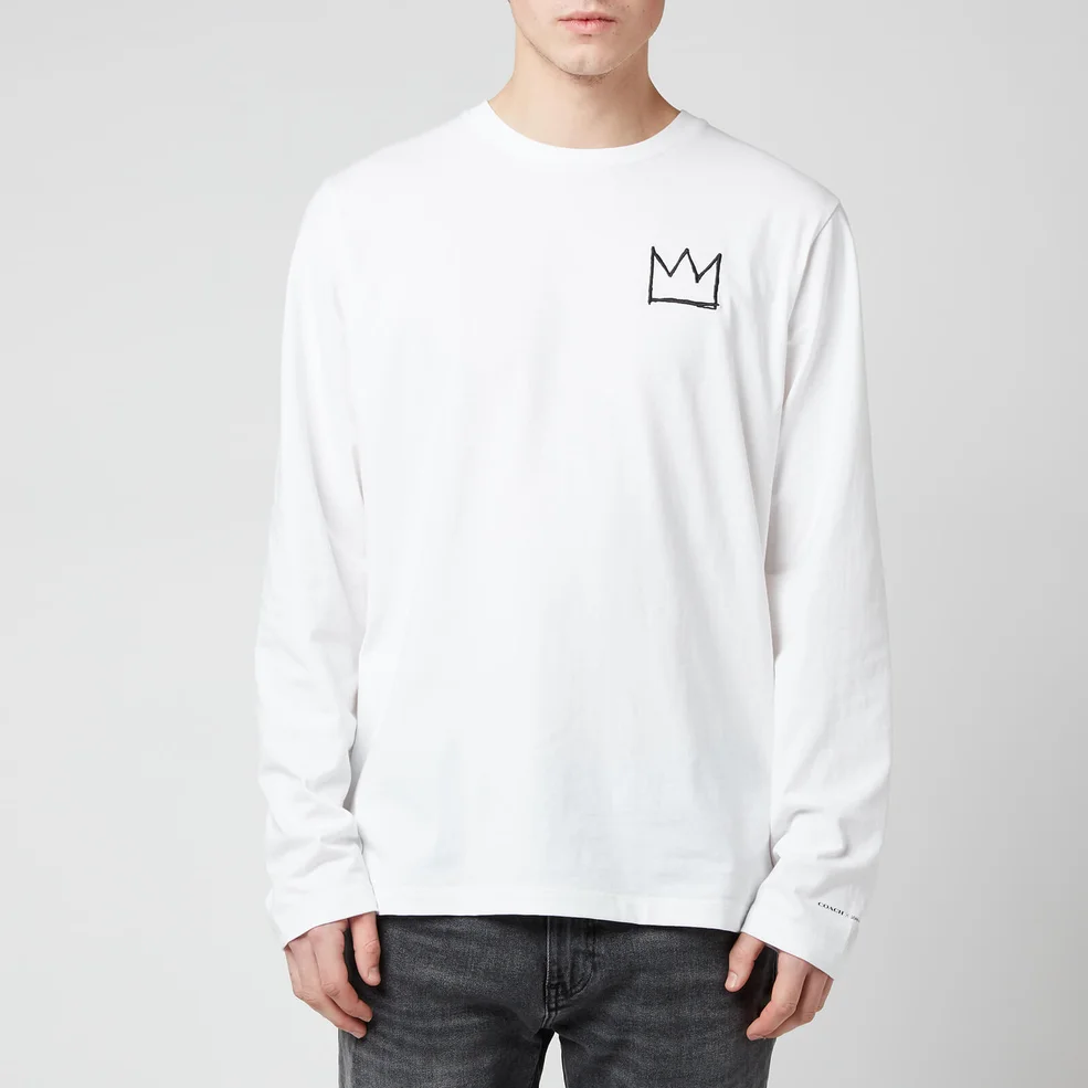 Coach Men's Basquiat Long Sleeve T-Shirt - White Image 1