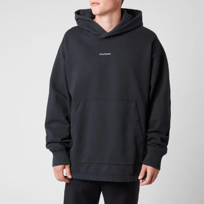 Acne Studios Men's Reverse Logo Hooded Sweatshirt - Black