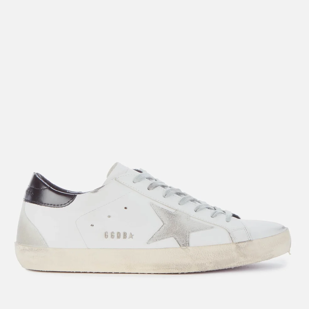 Golden Goose Men's Superstar Leather Trainers - White/Ice/Black Image 1