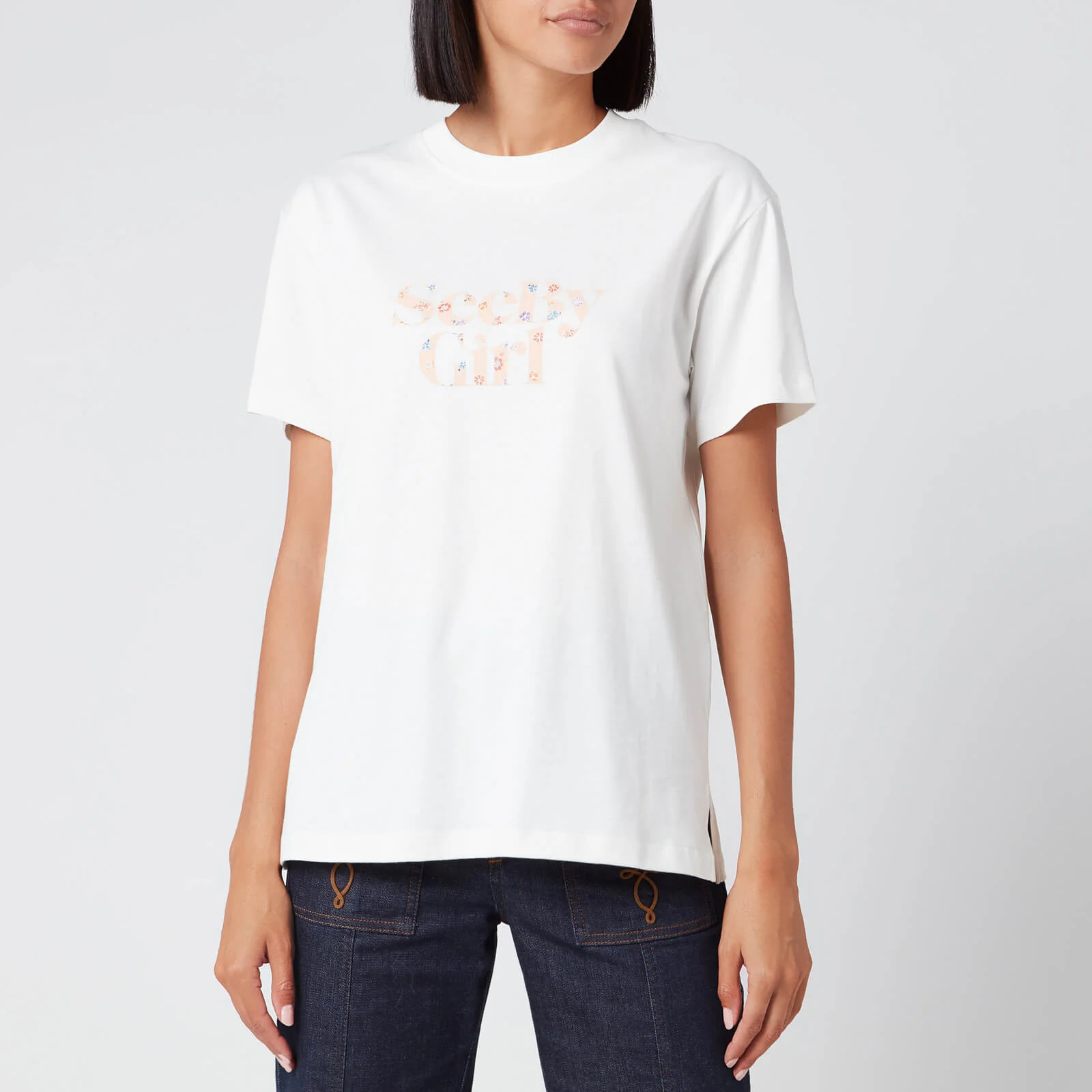 See By Chloé Women's Logo T-Shirt - Crystal White Image 1