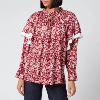 See By Chloé Women's Peonie Blouse - Red White