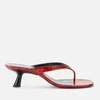 Simon Miller Women's Beep Snake Print Toe Post Heeled Sandals - Tango Red - Image 1