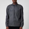 Officine Générale Men's Barry Flannel Shirt - Solid Grey - Image 1