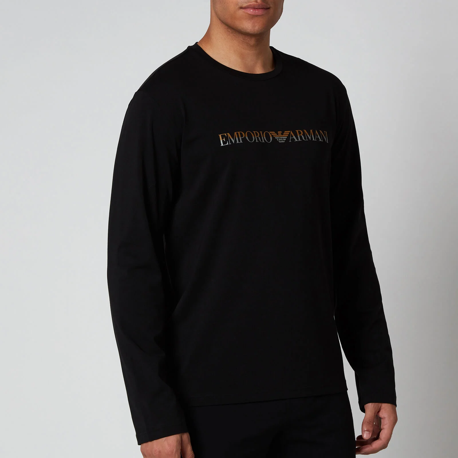 Emporio Armani Men's Long Sleeve T-Shirt - Black Image 1