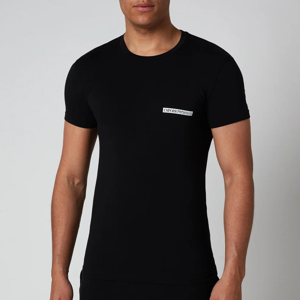 Emporio Armani Men's New Icon T-Shirt - Black Image 1
