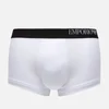 Emporio Armani Men's 3 Pack Side Logo Trunk Boxer Shorts - White - Image 1