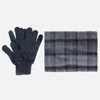 Barbour Men's Tartan Scarf and Gloves Gift Set - Black/Grey Check - Image 1
