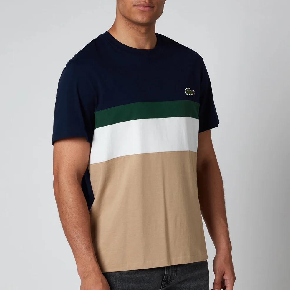 Lacoste Men's Cut and Sew T-Shirt - Multi Image 1