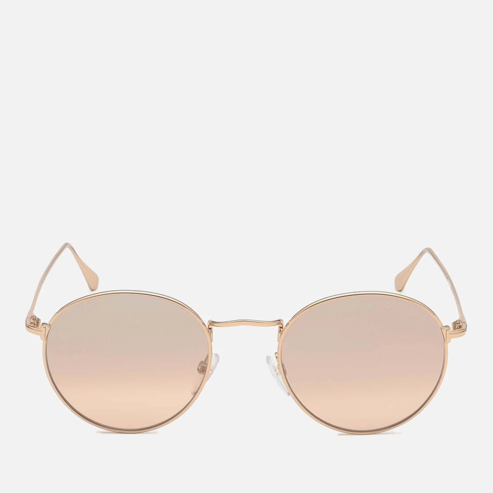 Tom Ford Women's Round Frame Sunglasses - Rose Gold/Green Image 1