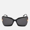 Tom Ford Women's Oversized Square Frame Sunglasses - Black/Crystal/Smoke - Image 1