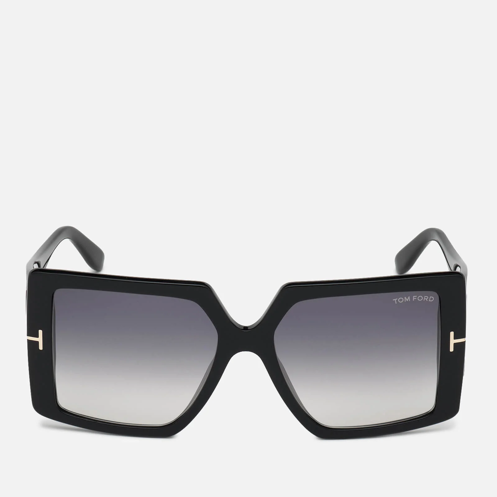 Tom Ford Women's Quinn Square Frame Sunglasses - Black/Smoke Image 1