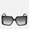 Tom Ford Women's Quinn Square Frame Sunglasses - Black/Smoke - Image 1