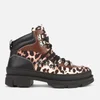 Ganni Women's Hiking Mix Style Boots - Leopard - Image 1