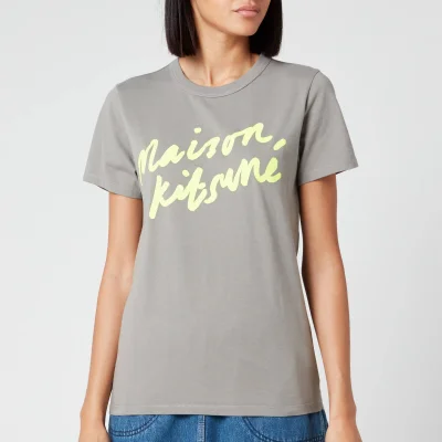 Maison Kitsuné Women's T-Shirt Handwriting - Dark Grey
