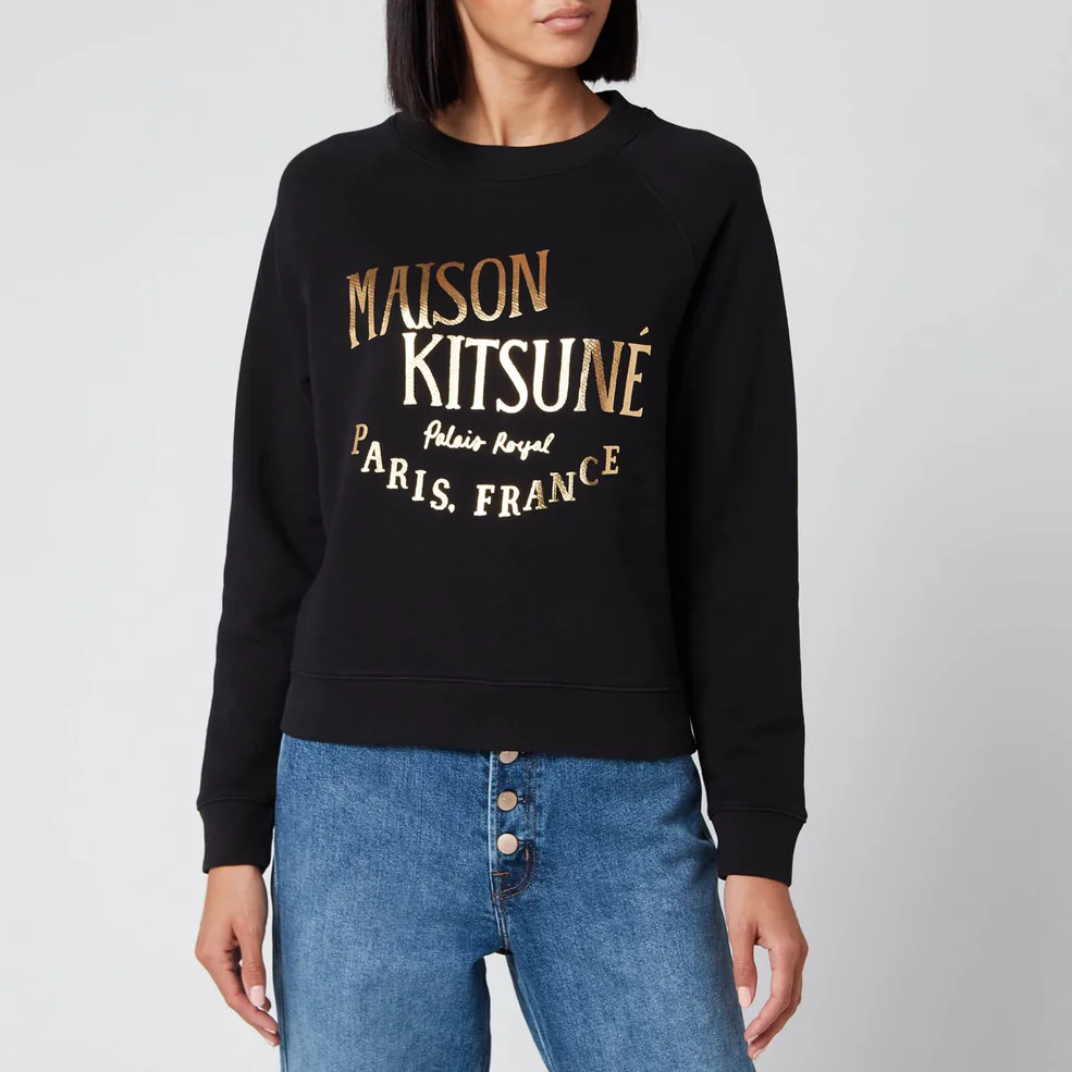 Maison Kitsuné Women's Sweatshirt Palais Royal - Black Image 1