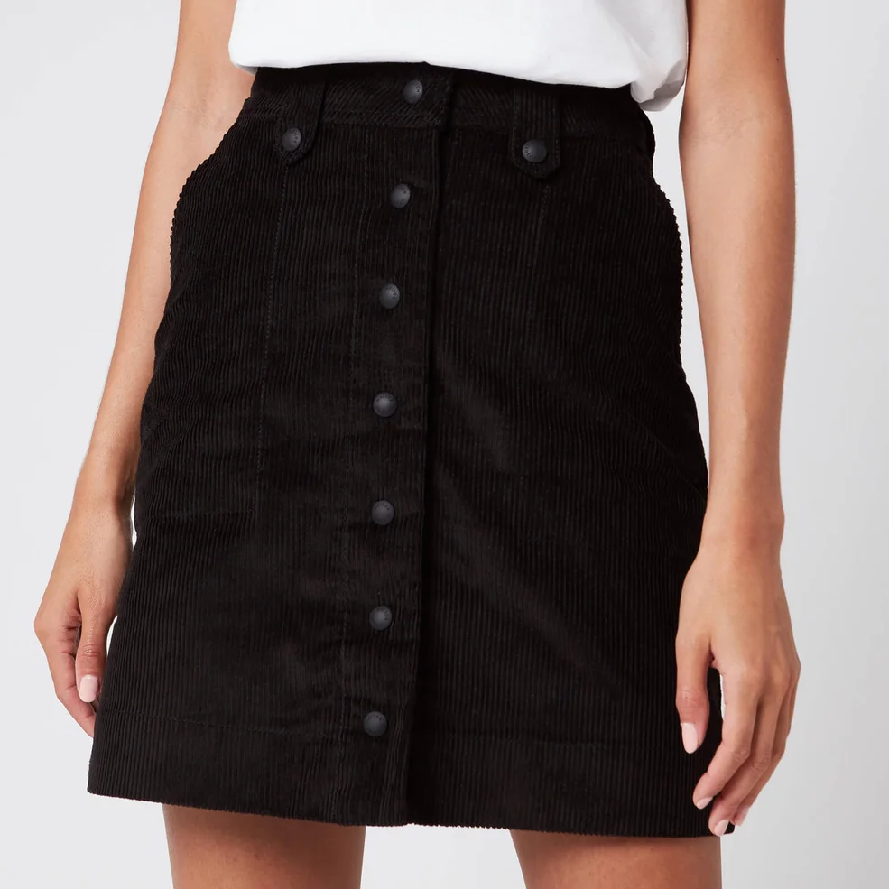 Maison Kitsuné Women's Alma Buttoned Skirt - Black Image 1