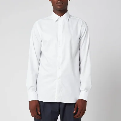 Canali Men's Poplin Cotton Slim Fit Shirt - White