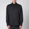 Canali Men's Cotton Herringbone Sports Shirt - Black - Image 1